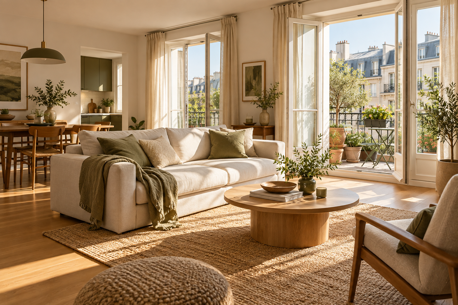 Un salon clair et accueillant